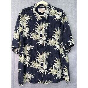 Jamaica Jaxx Men's Button Down Casual Shirt Bamboo Print Size XXL